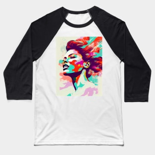 Abstract pop art style woman Baseball T-Shirt